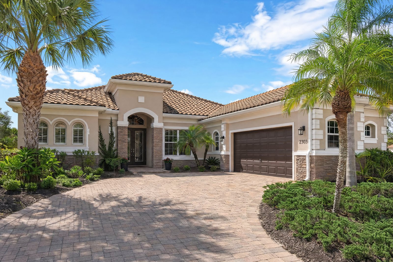 Mediterranean-style South Florida home after exterior renovation